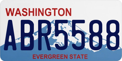 WA license plate ABR5588