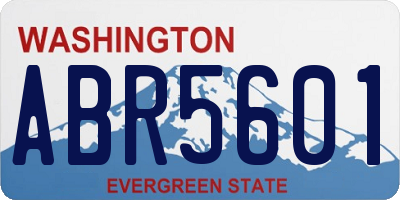 WA license plate ABR5601