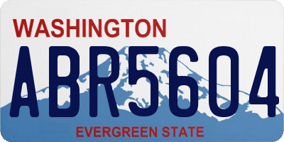 WA license plate ABR5604