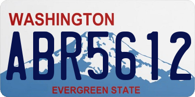 WA license plate ABR5612