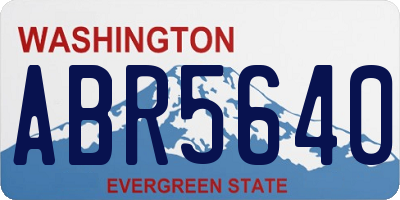 WA license plate ABR5640