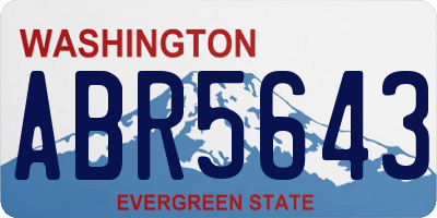 WA license plate ABR5643