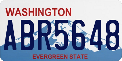 WA license plate ABR5648