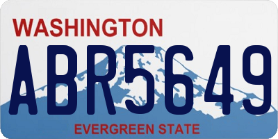 WA license plate ABR5649