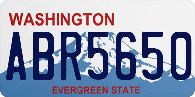 WA license plate ABR5650