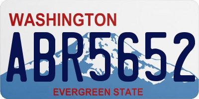 WA license plate ABR5652