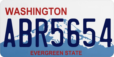 WA license plate ABR5654