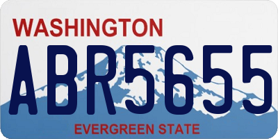 WA license plate ABR5655