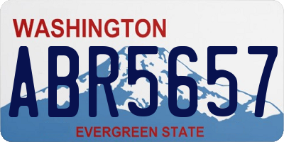 WA license plate ABR5657