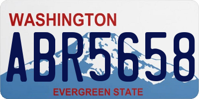 WA license plate ABR5658