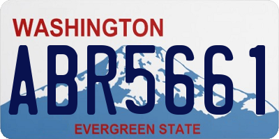 WA license plate ABR5661