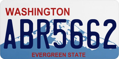 WA license plate ABR5662