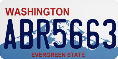 WA license plate ABR5663