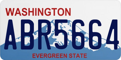 WA license plate ABR5664