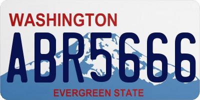 WA license plate ABR5666