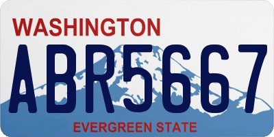 WA license plate ABR5667