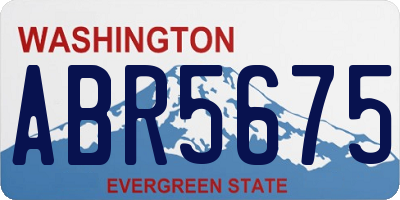 WA license plate ABR5675