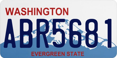 WA license plate ABR5681