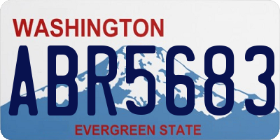 WA license plate ABR5683