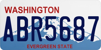 WA license plate ABR5687