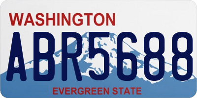 WA license plate ABR5688