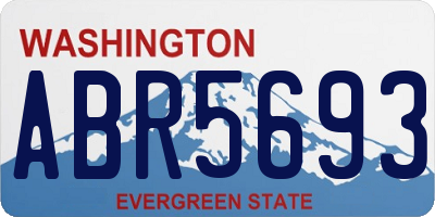 WA license plate ABR5693