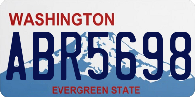WA license plate ABR5698