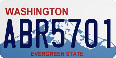 WA license plate ABR5701