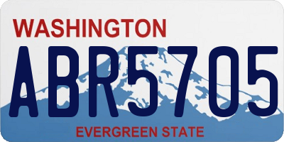 WA license plate ABR5705