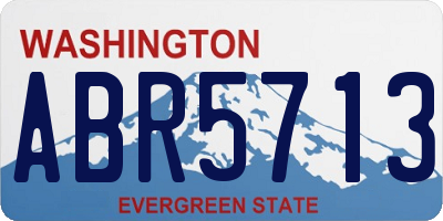 WA license plate ABR5713