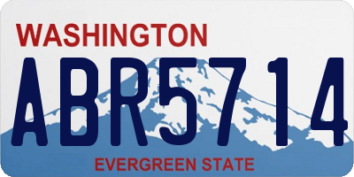 WA license plate ABR5714
