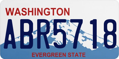 WA license plate ABR5718