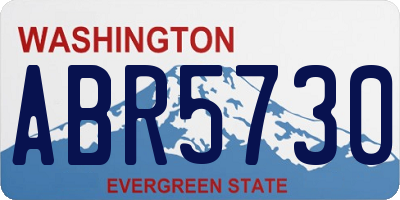 WA license plate ABR5730