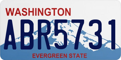 WA license plate ABR5731
