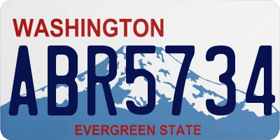 WA license plate ABR5734