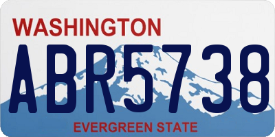 WA license plate ABR5738