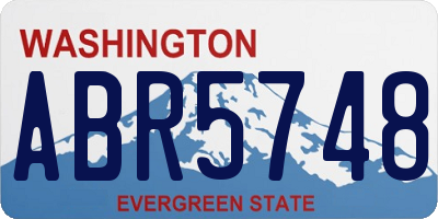 WA license plate ABR5748