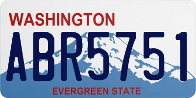 WA license plate ABR5751