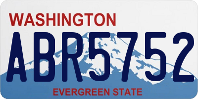 WA license plate ABR5752