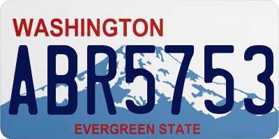 WA license plate ABR5753