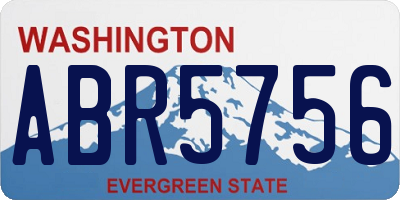 WA license plate ABR5756