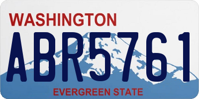 WA license plate ABR5761
