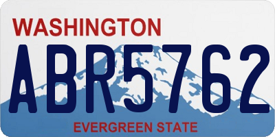 WA license plate ABR5762