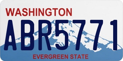 WA license plate ABR5771