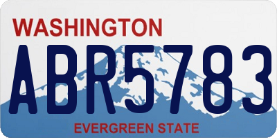 WA license plate ABR5783