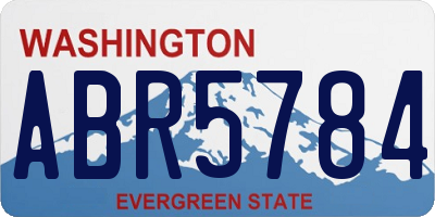 WA license plate ABR5784