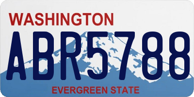 WA license plate ABR5788