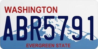 WA license plate ABR5791