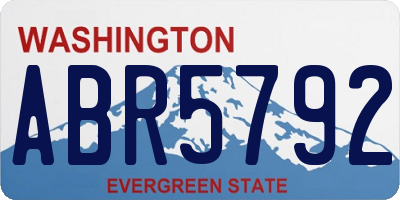 WA license plate ABR5792