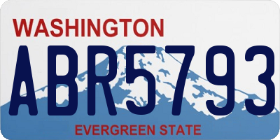 WA license plate ABR5793